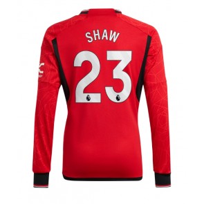 Manchester United Luke Shaw #23 Replika Hjemmebanetrøje 2023-24 Langærmet